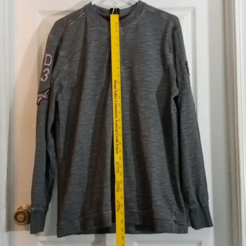 Harley-Davidson Gray Long Sleeve Henley Men's Large